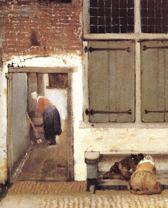 VERMEER VAN DELFT, Jan The Little Street (detail) wt china oil painting image